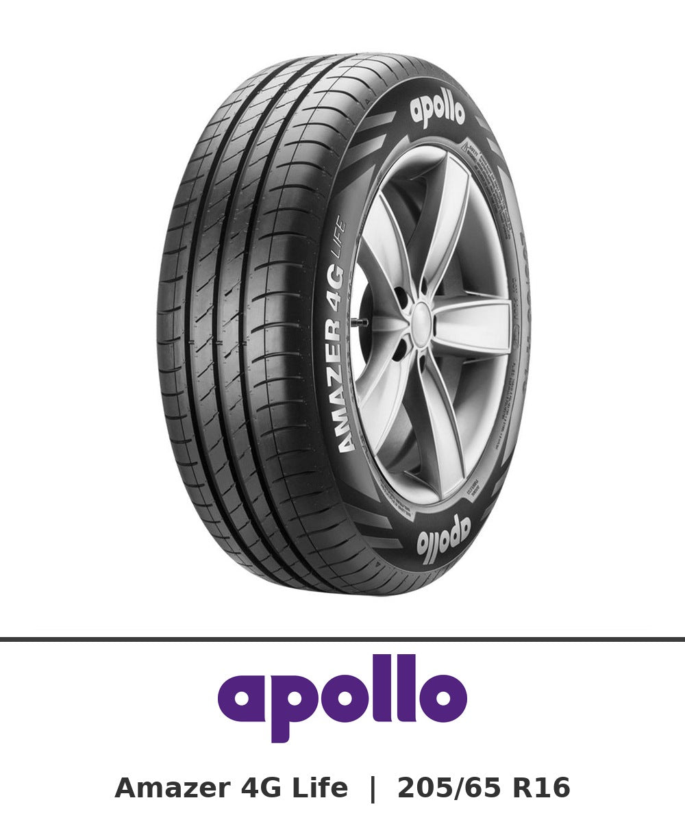 Apollo Amazer 4G Life 205/65 R16 tyre with brand logo
