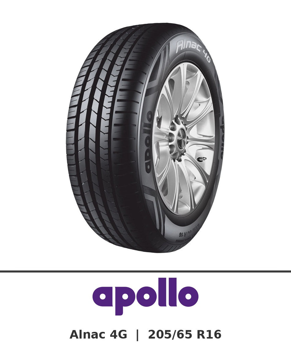 Apollo Alnac 4G 205/65 R16 tyre with brand logo