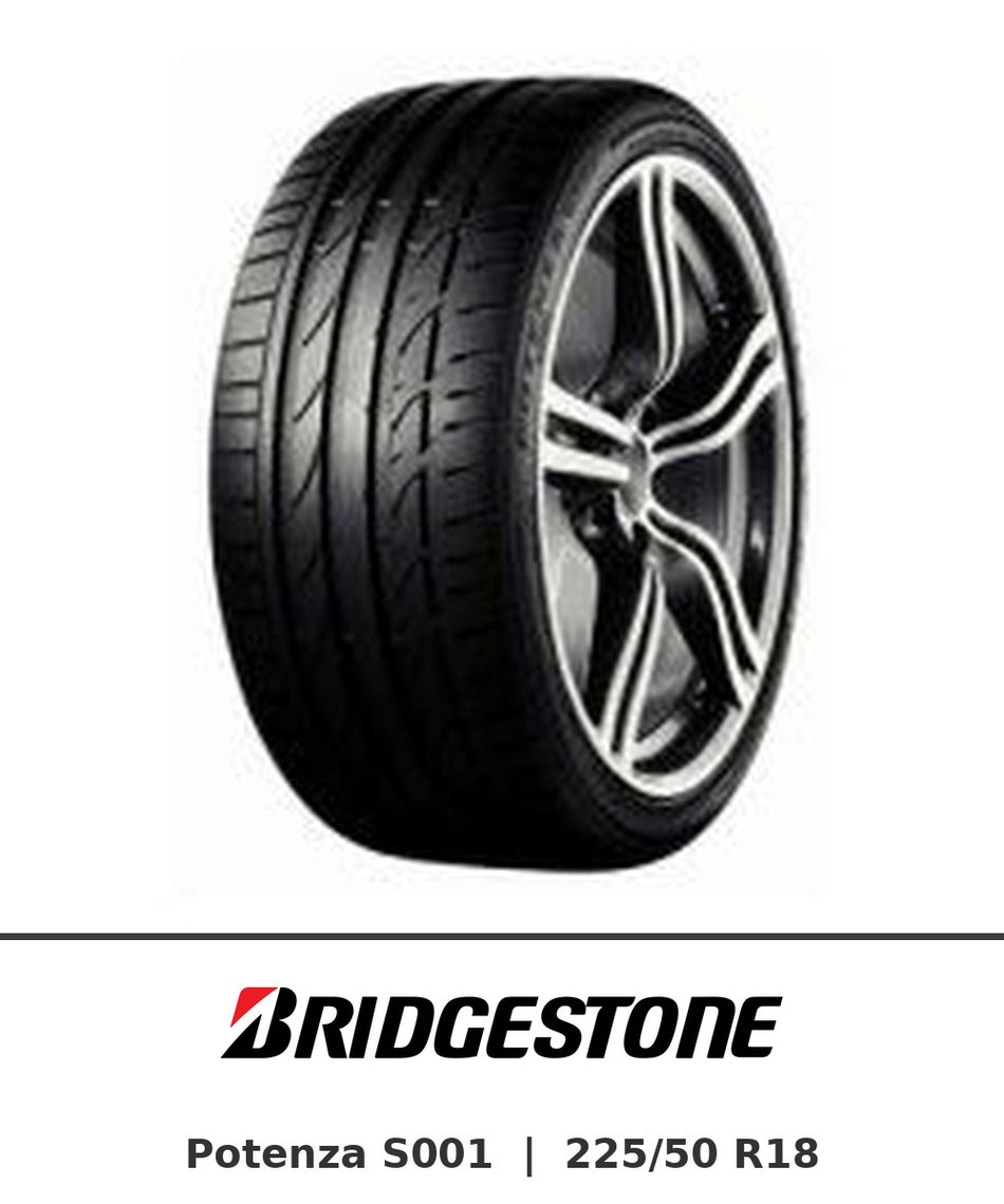 Bridgestone Potenza S001 225/50 R18 tyre with brand logo