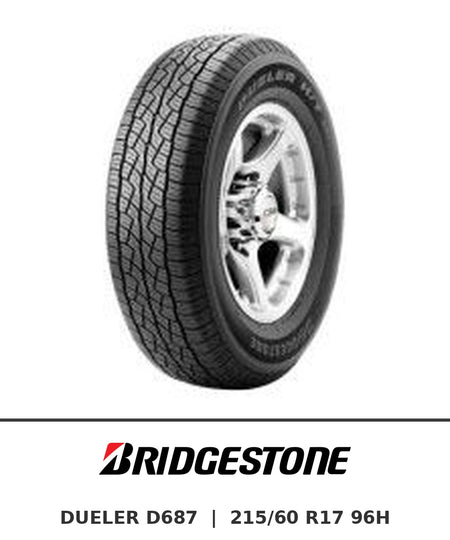 Bridgestone DUELER D687 215/60 R17 96H tyre with brand logo