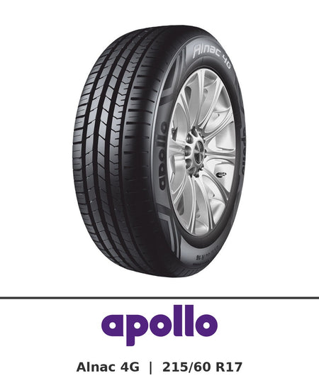 Apollo Alnac 4G 215/60 R17 tyre with brand logo