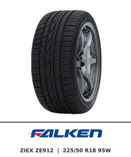 Falken ZIEX ZE912 225/50 R18 95W tyre with brand logo