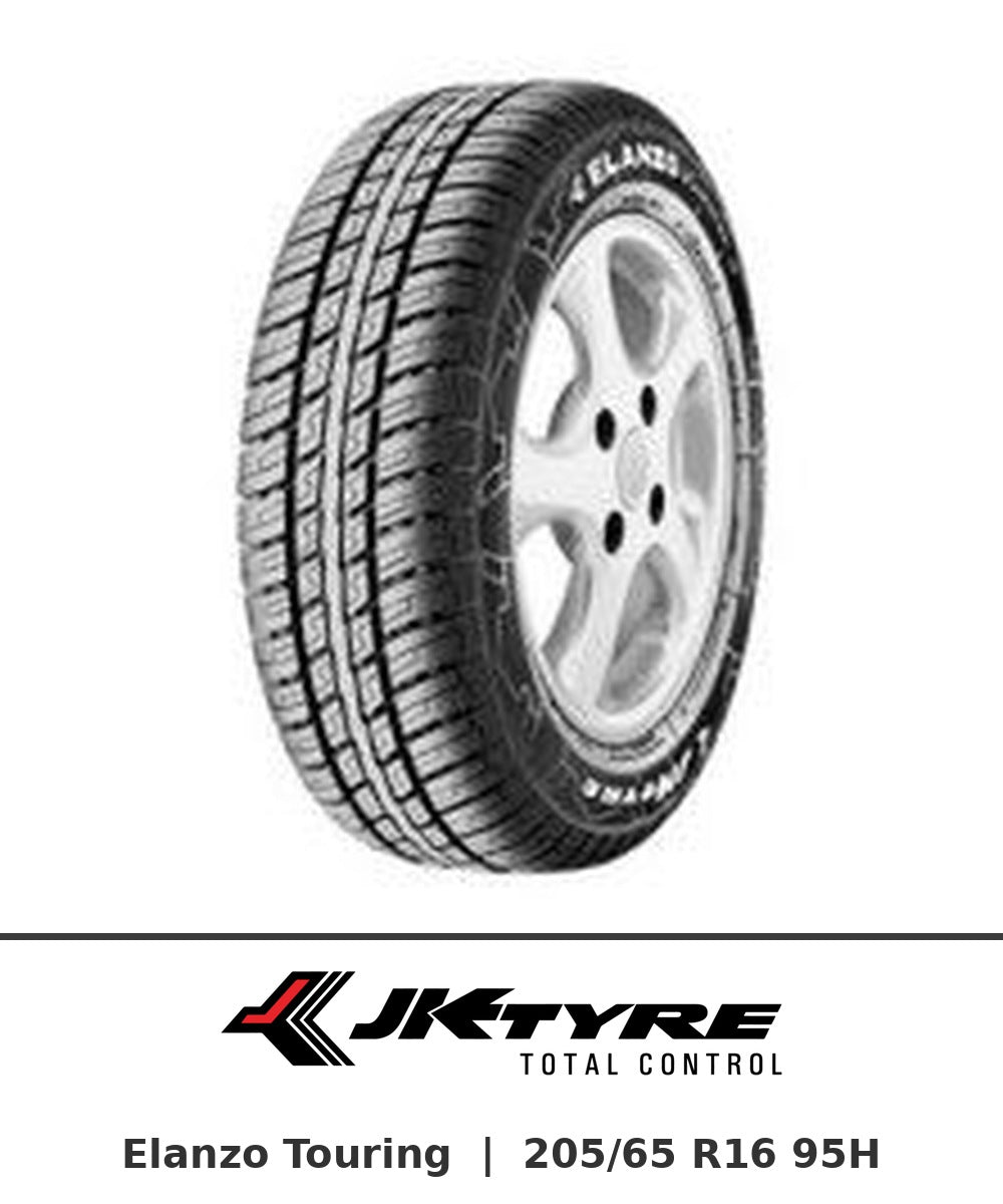 JK Elanzo Touring 205/65 R16 95H tyre with brand logo