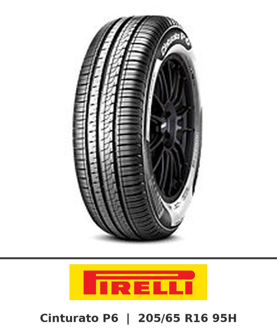 Pirelli Cinturato P6 205/65 R16 95H tyre with brand logo