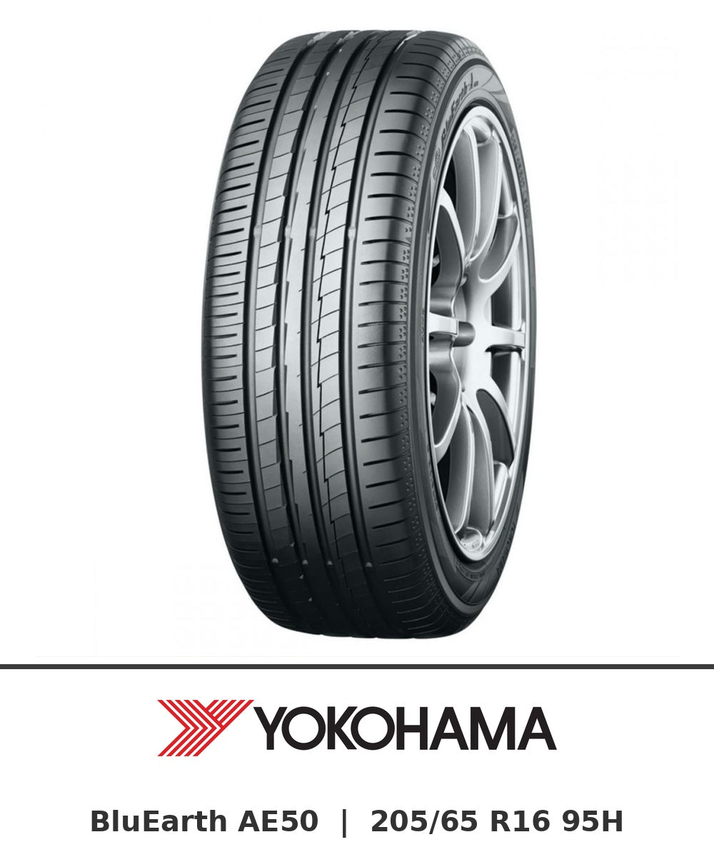 Yokohama BluEarth AE50 205/65 R16 95H tyre with brand logo