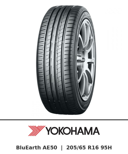 Yokohama BluEarth AE50 205/65 R16 95H tyre with brand logo