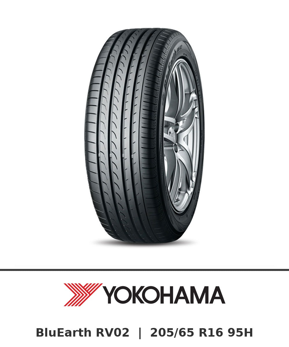 Yokohama BluEarth RV02 205/65 R16 95H tyre with brand logo