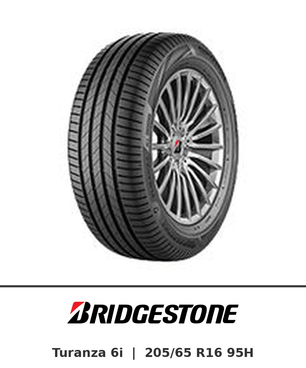 Bridgestone Turanza 6i 205/65 R16 95H tyre with brand logo