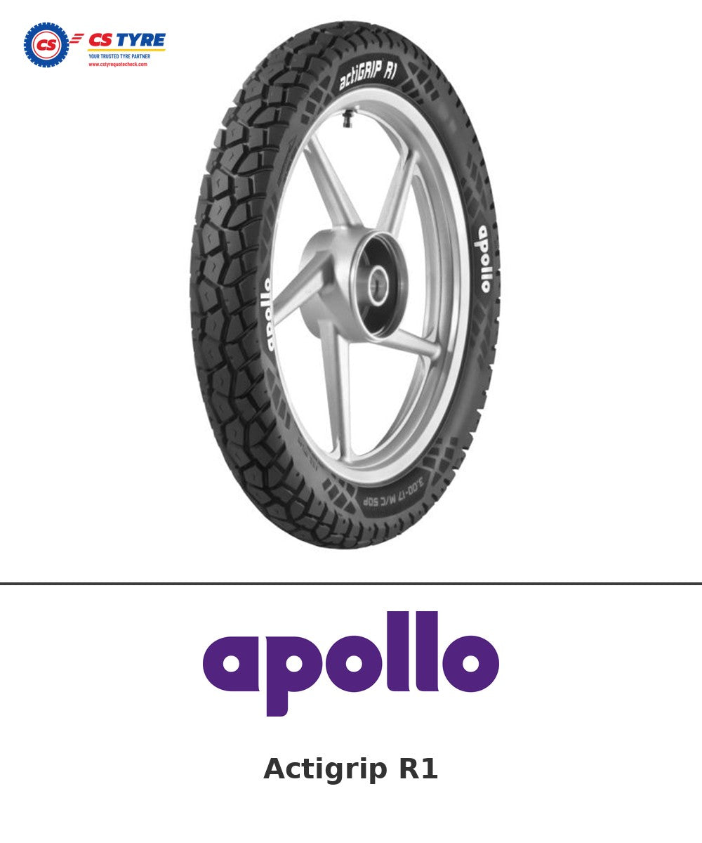 Apollo Actigrip R1 100/90-17 bike tyre with brand logo