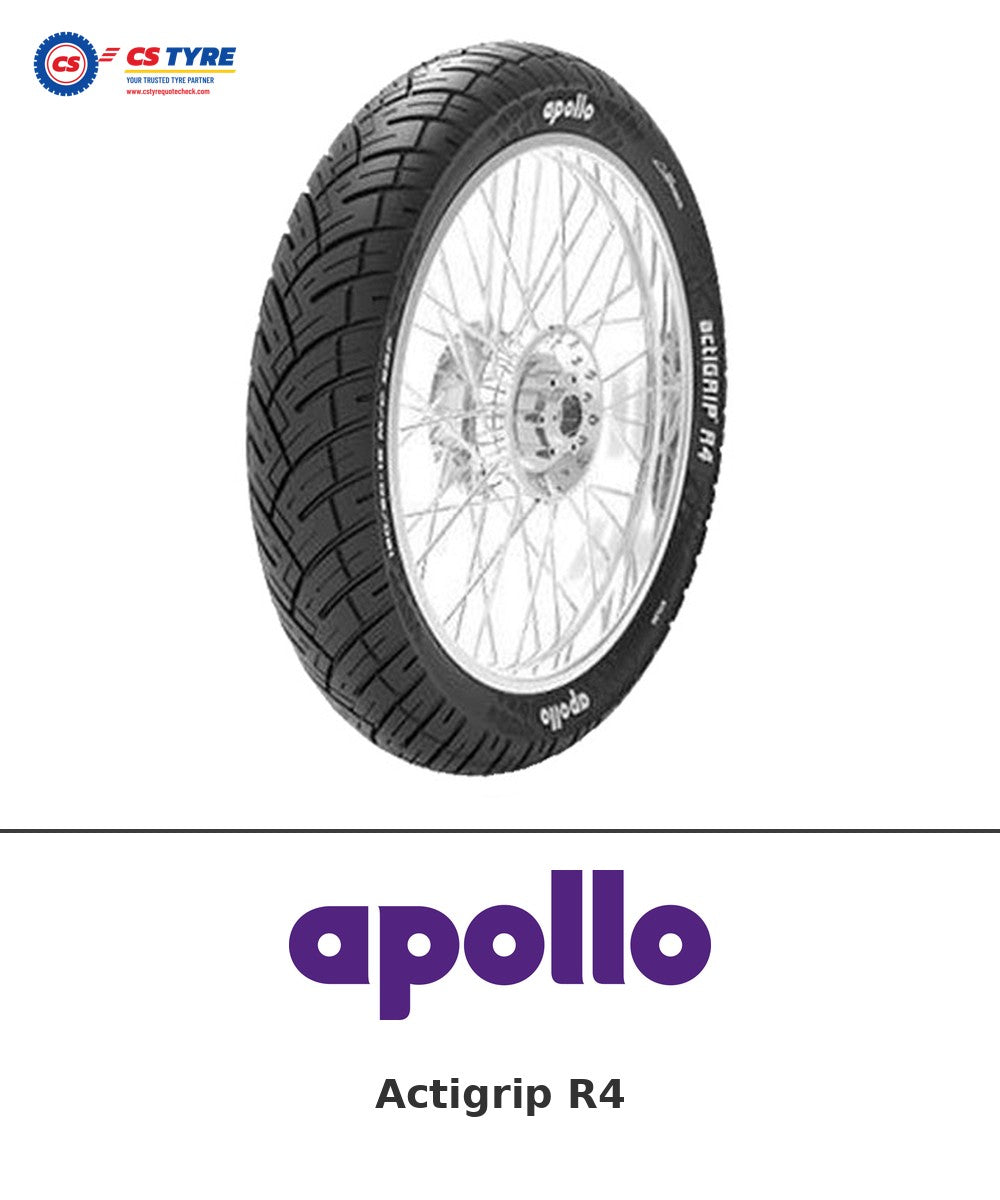 Apollo Actigrip R4 120/80-17 bike tyre with brand logo