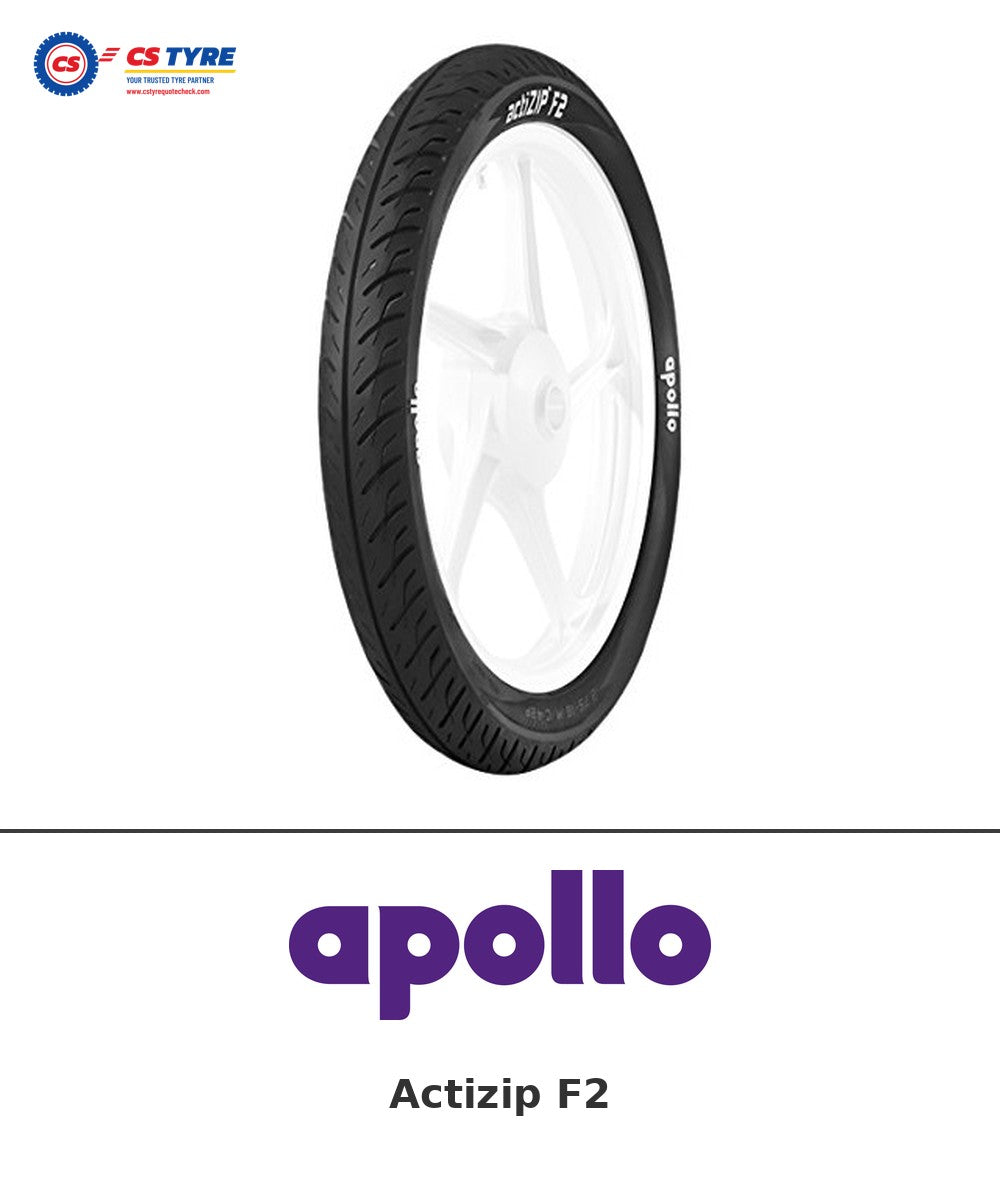 Apollo Actizip F2 80/100-18 bike tyre with brand logo
