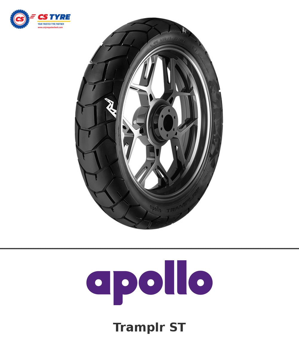 Apollo Tramplr ST 110/80-17 bike tyre with brand logo