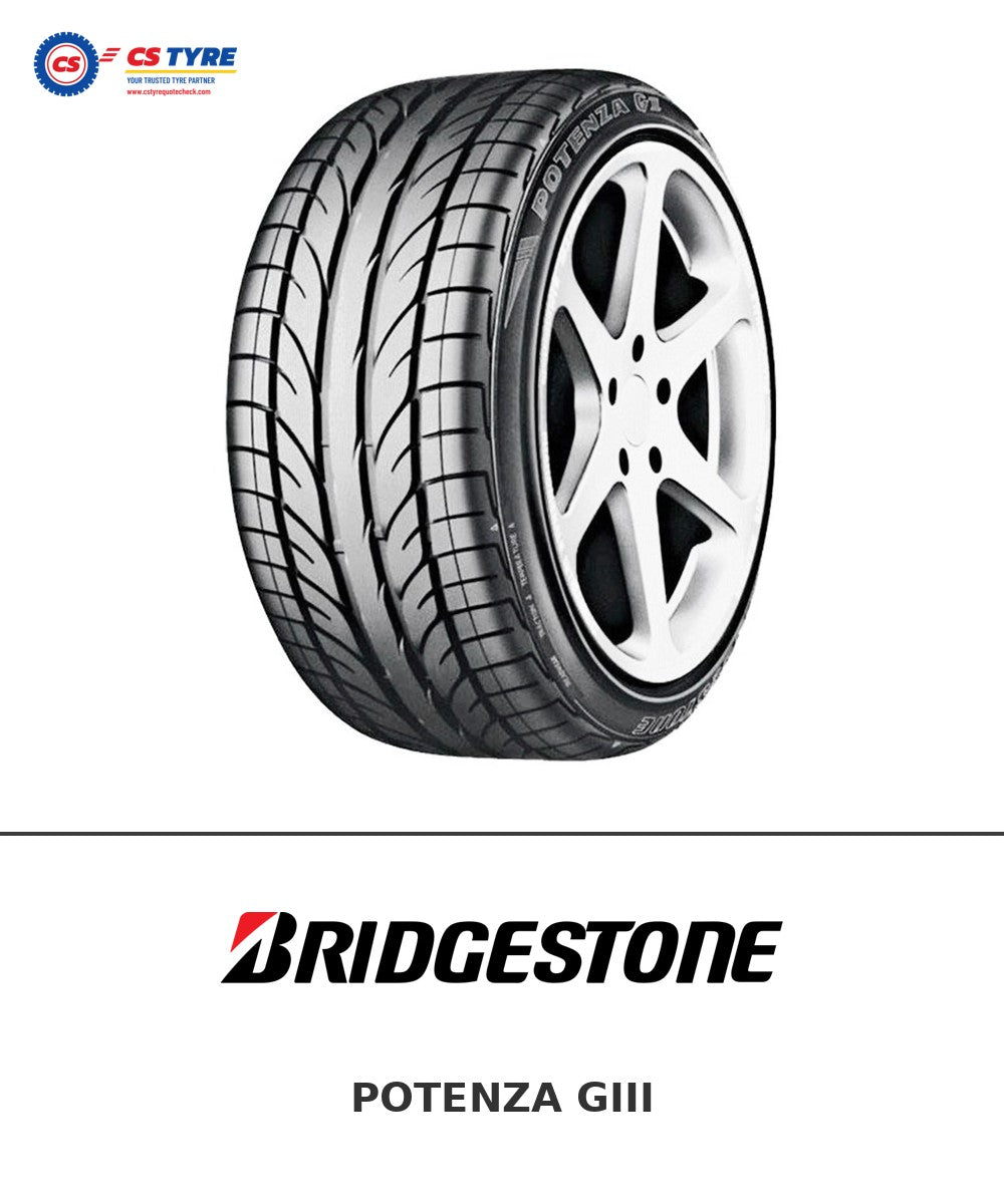 Bridgestone POTENZA GIII 195/55 R15 85V tyre with brand logo
