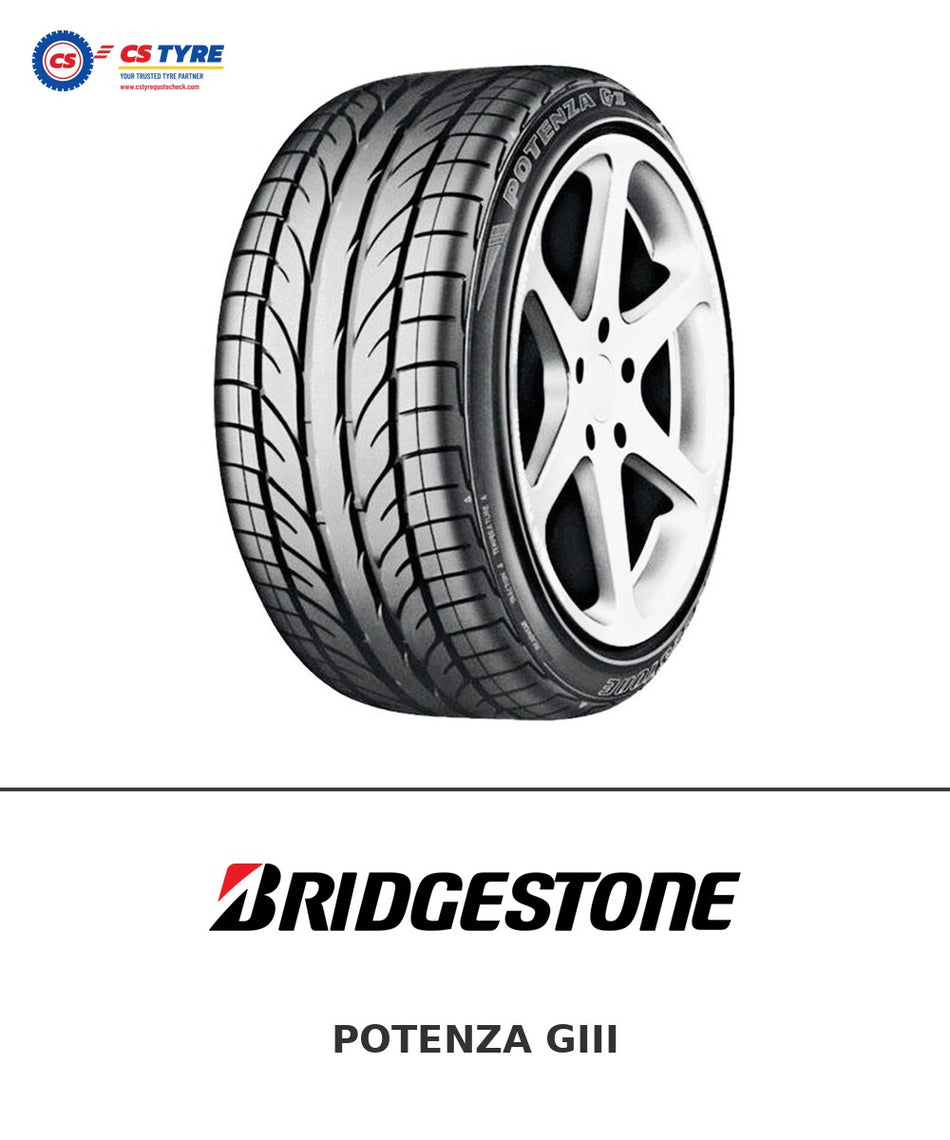Bridgestone POTENZA GIII 195/55 R15 85V tyre with brand logo
