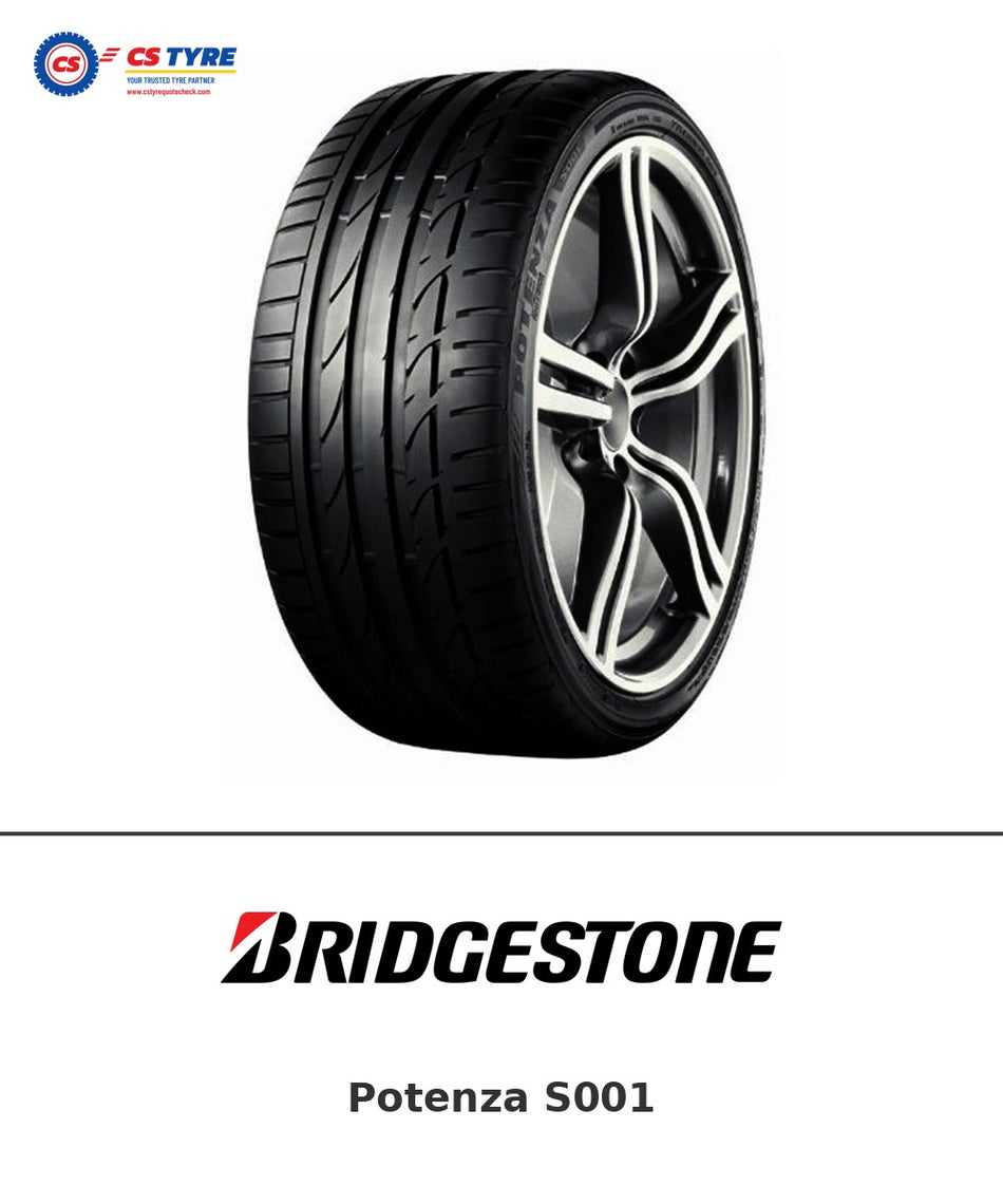 Bridgestone Potenza S001 225/50 R17 98Y tyre with brand logo