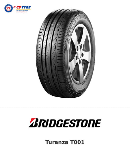 Bridgestone Turanza T001 215/55 R17 91V tyre with brand logo