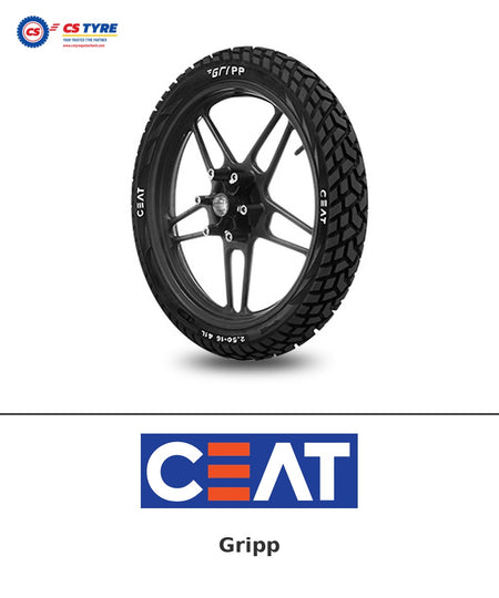 CEAT Gripp 2.75-17 bike tyre with brand logo