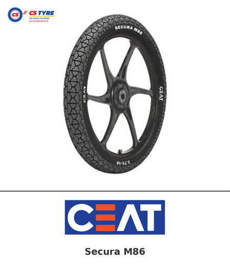 CEAT Secura M86 2.75-18 bike tyre with brand logo