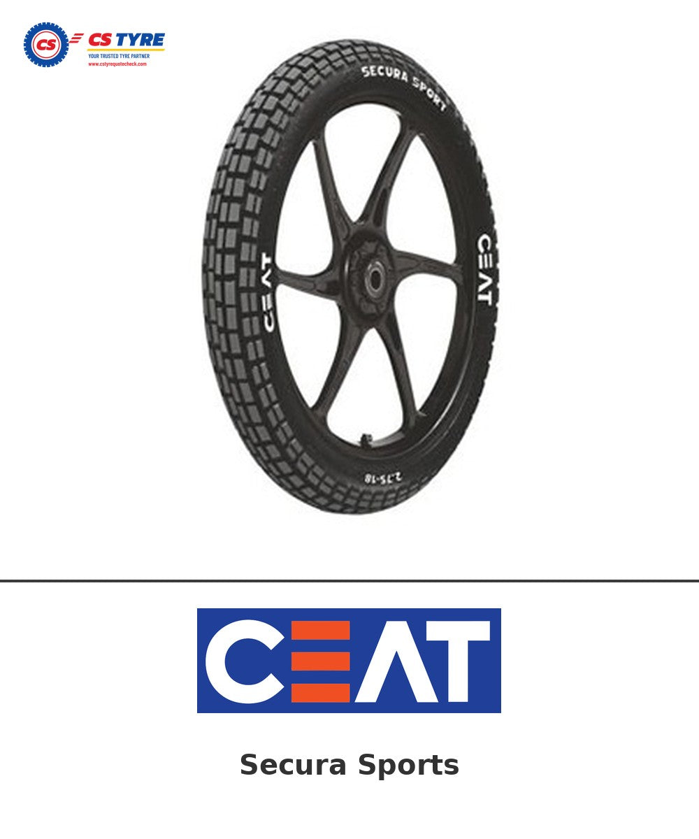 CEAT Secura Sports 3.00-17 bike tyre with brand logo