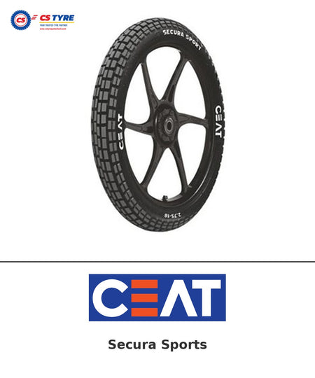 CEAT Secura Sports 3.00-17 bike tyre with brand logo