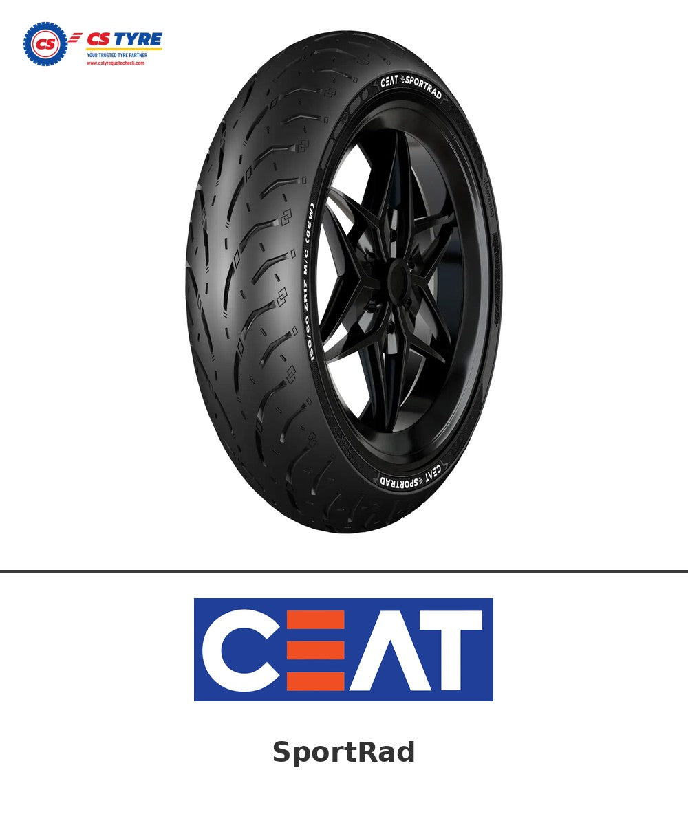 CEAT SportRad 140/60-17 bike tyre with brand logo