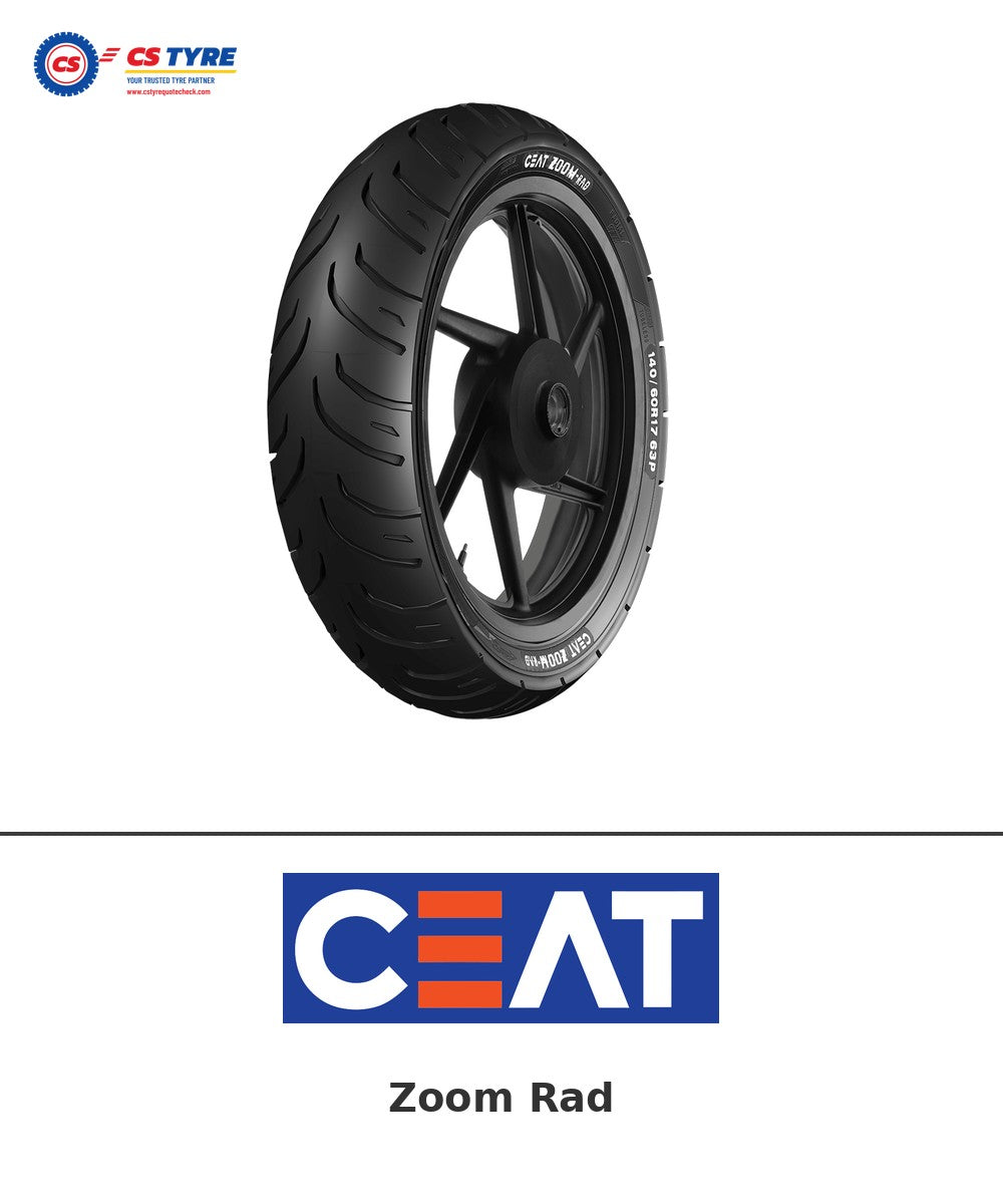 CEAT Zoom Rad 130/70-17 bike tyre with brand logo