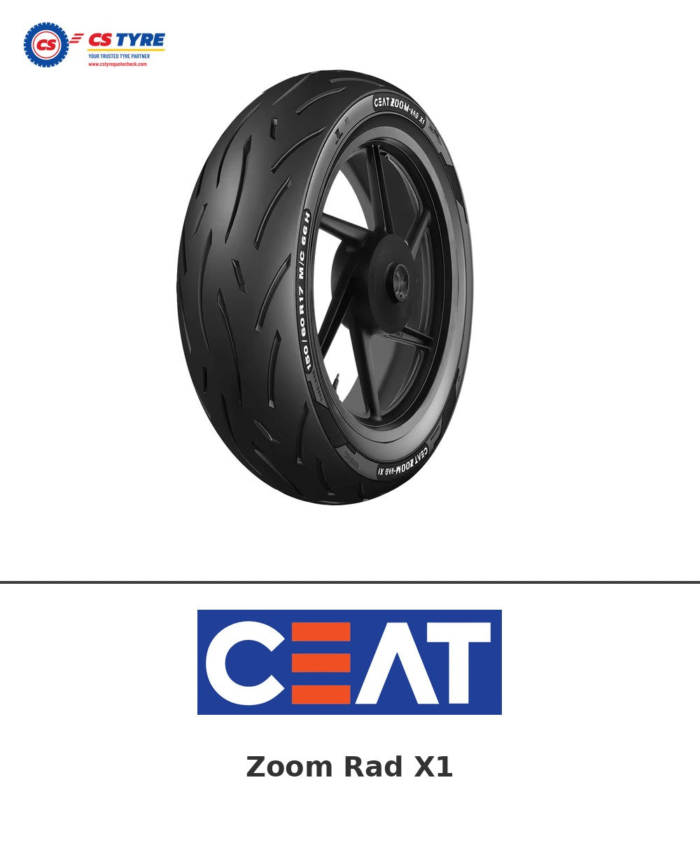 CEAT Zoom Rad X1 110/70-17 bike tyre with brand logo
