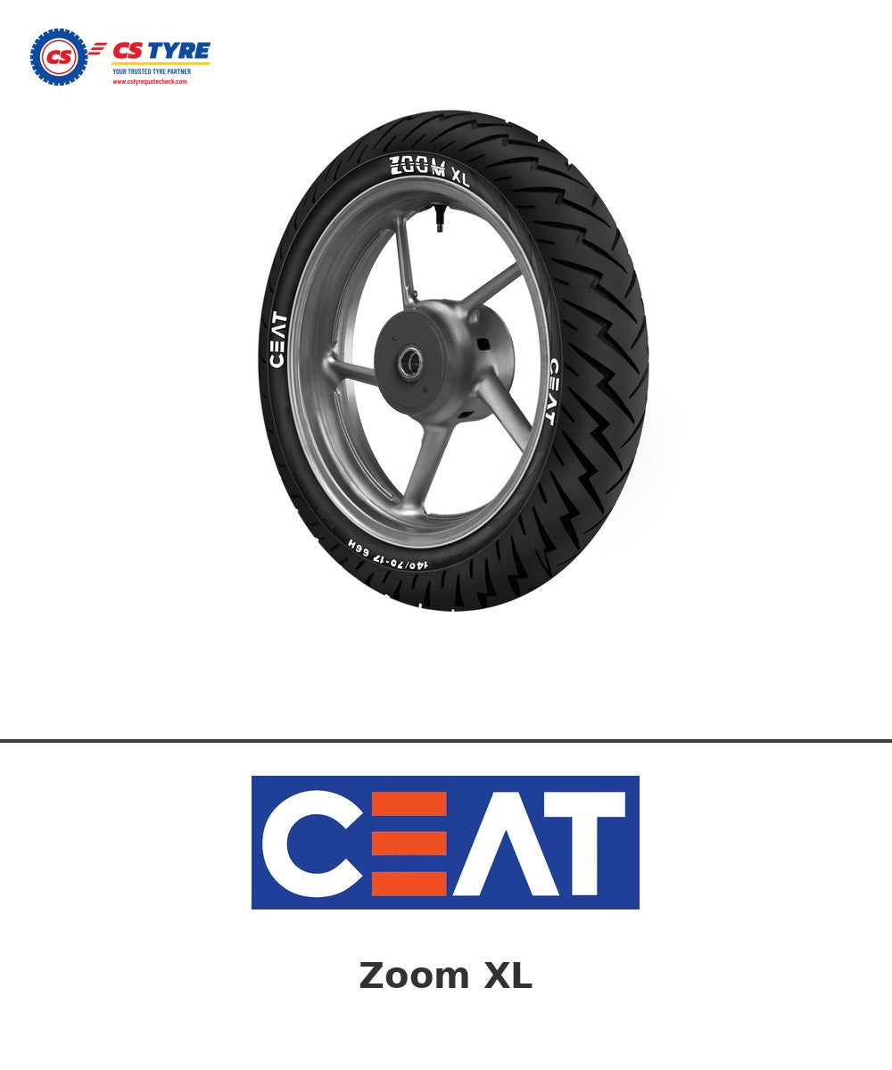 CEAT Zoom XL 140/70-17 bike tyre with brand logo