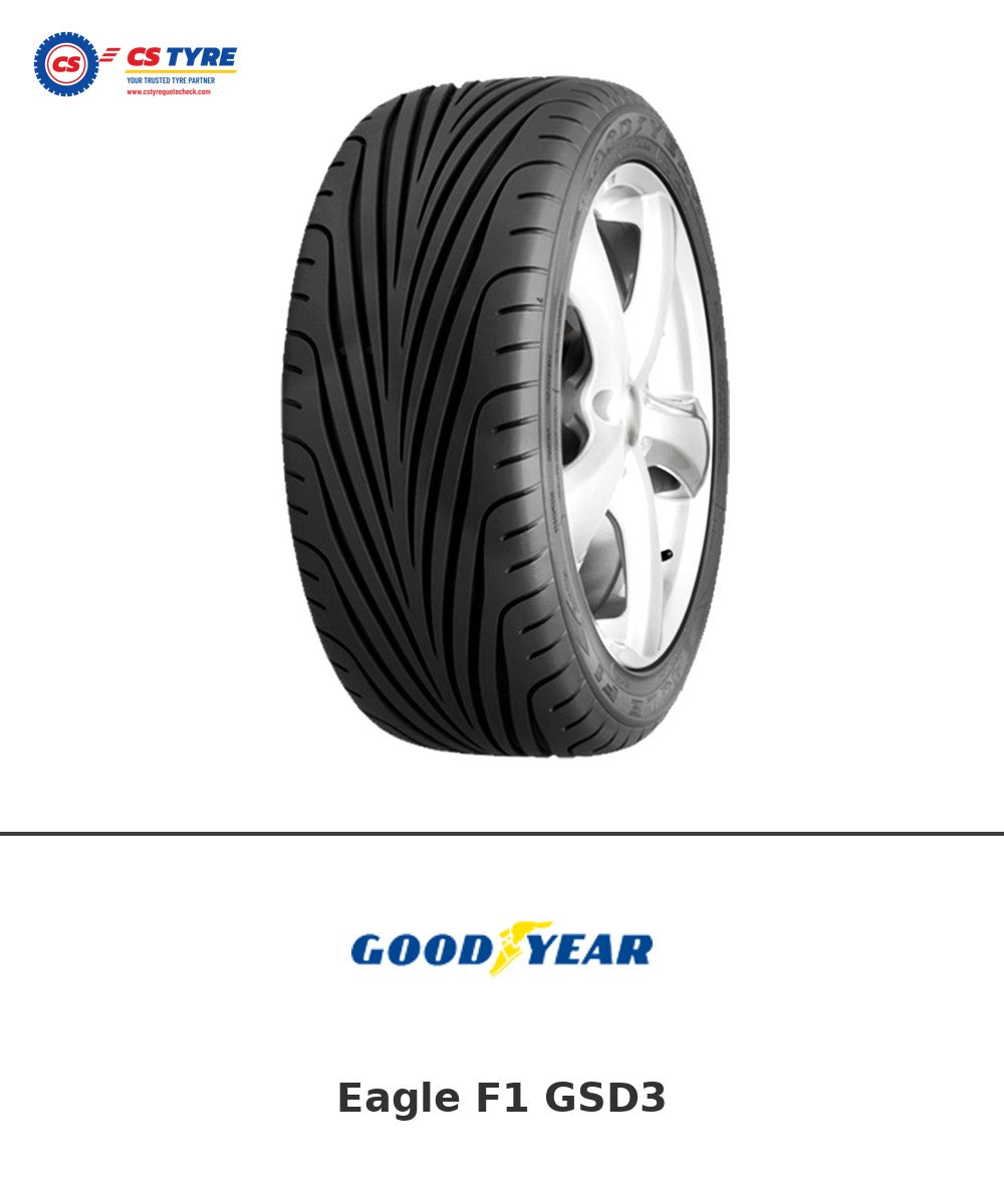 Goodyear Eagle F1 GSD3 205/55 R16 91V tyre with brand logo