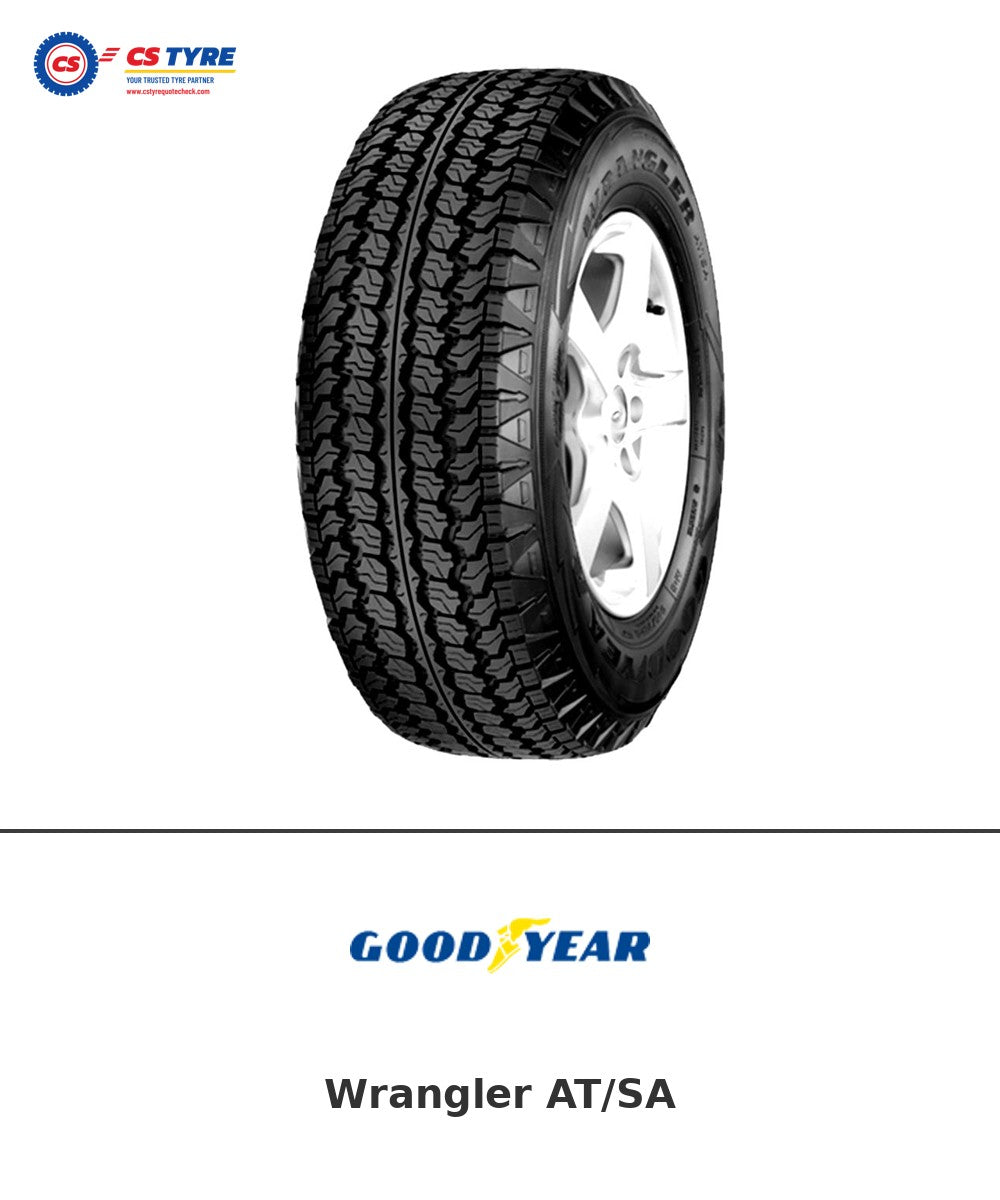 Goodyear Wrangler AT/SA 215/75 R15 100S tyre with brand logo