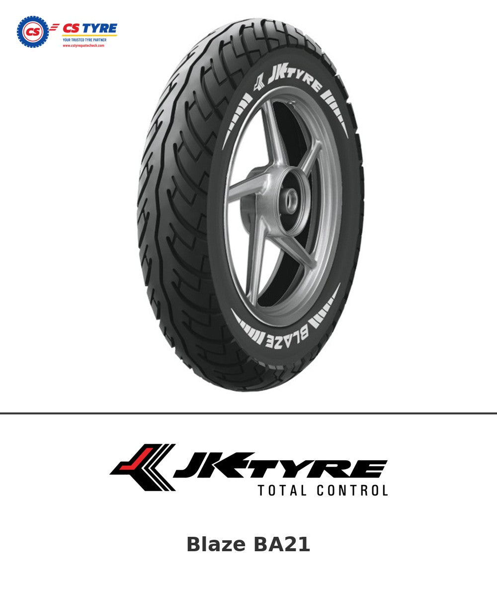 JK Blaze BA21 100/80-12 bike tyre with brand logo