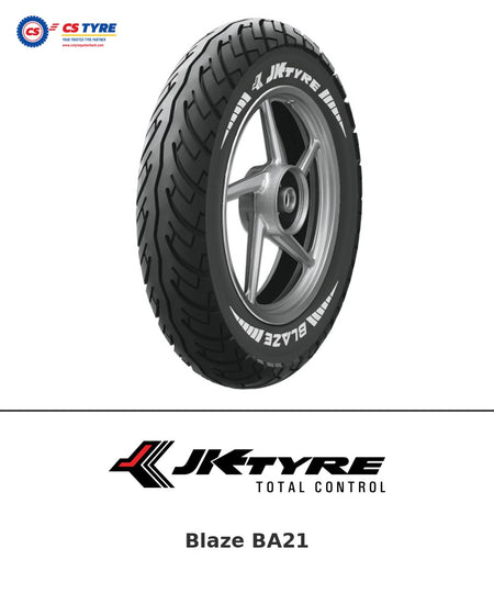 JK Blaze BA21 100/80-12 bike tyre with brand logo
