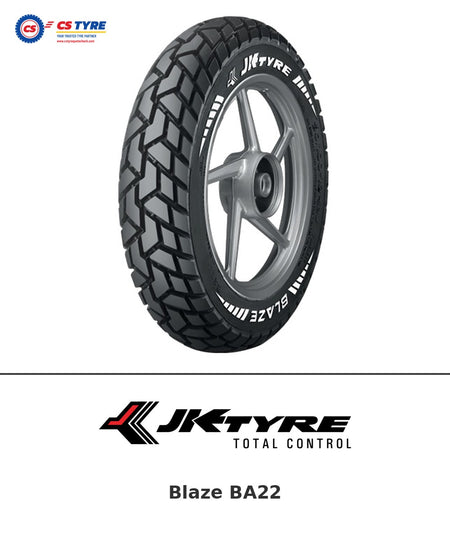 JK Blaze BA22 90/100-10 bike tyre with brand logo