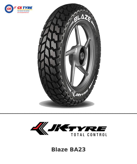 JK Blaze BA23 90/100-10 bike tyre with brand logo