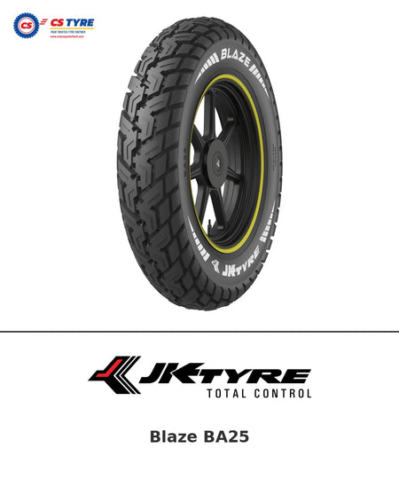 JK Blaze BA25 90/100-10 bike tyre with brand logo