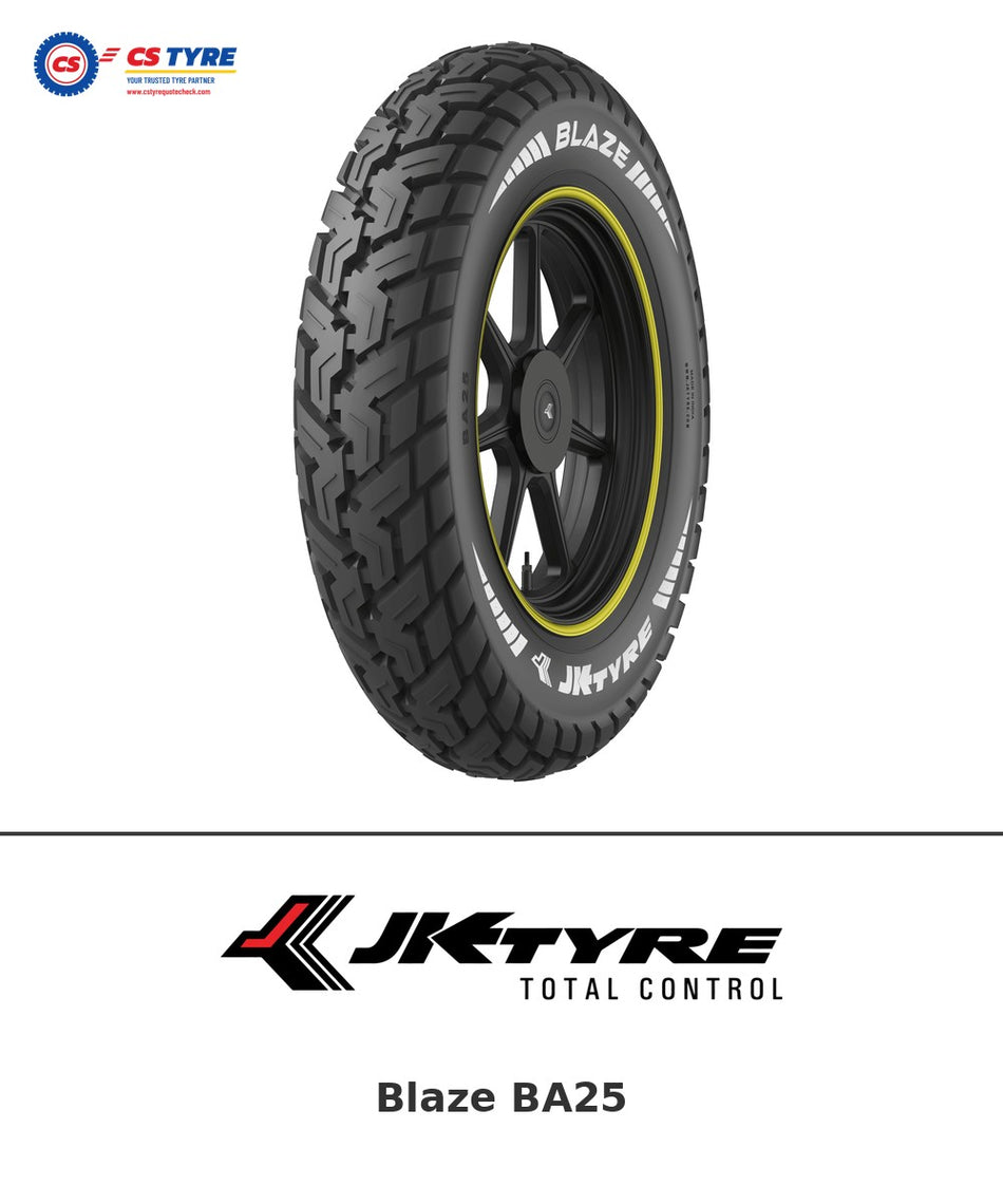 JK Blaze BA25 90/100-10 bike tyre with brand logo