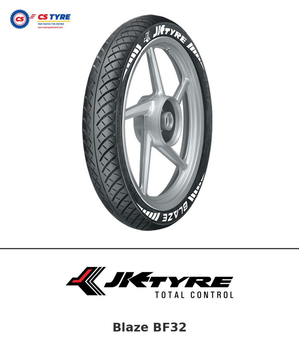 JK Blaze BF32 80/100-18 bike tyre with brand logo