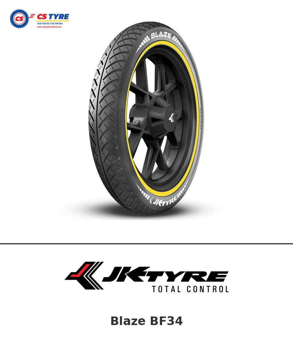 JK Blaze BF34 80/100-18 bike tyre with brand logo
