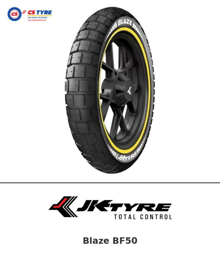 JK Blaze BF50 90/90-21 bike tyre with brand logo