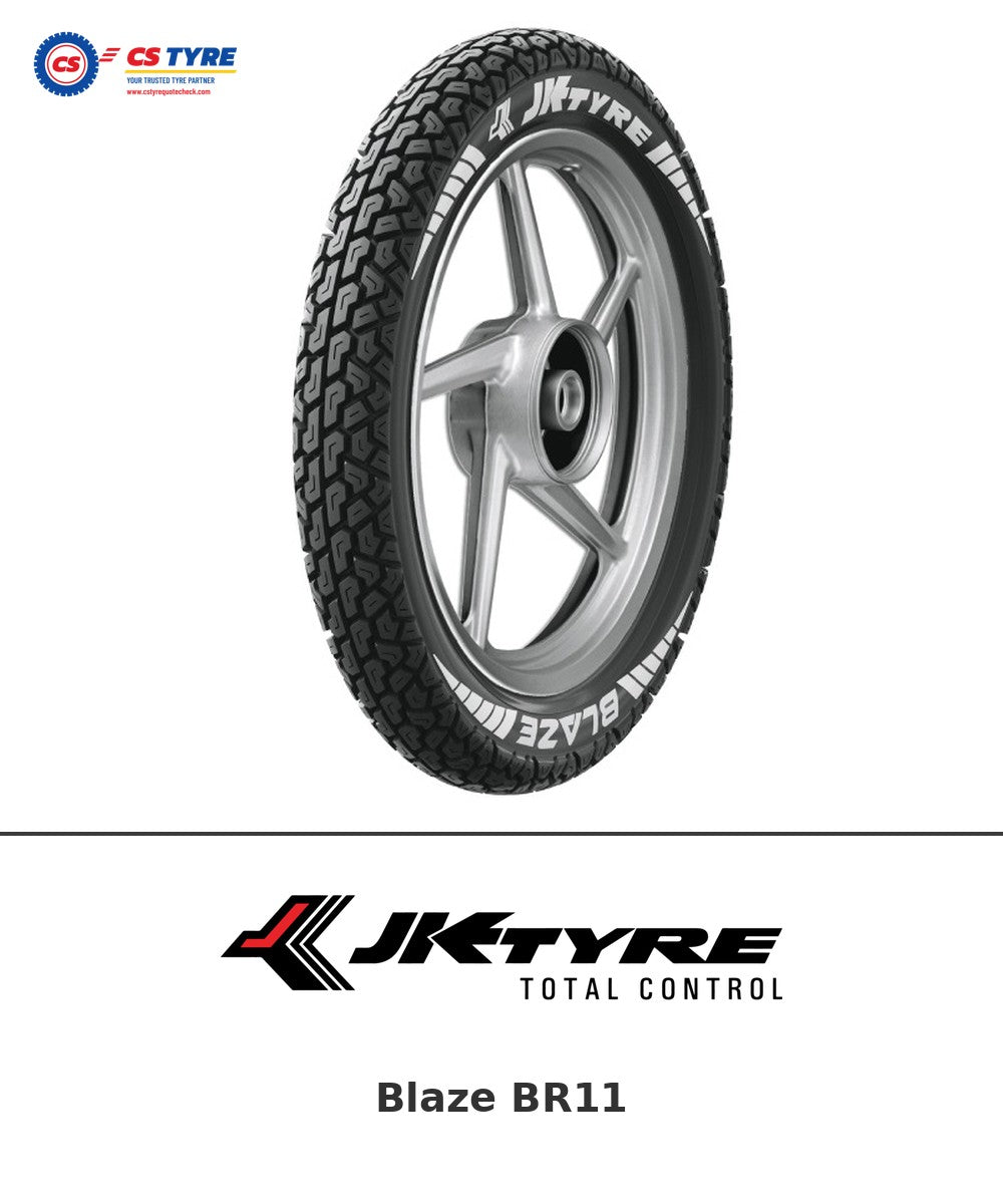 JK Blaze BR11 80/100-18 bike tyre with brand logo