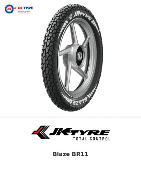 JK Blaze BR11 3.00-18 bike tyre with brand logo