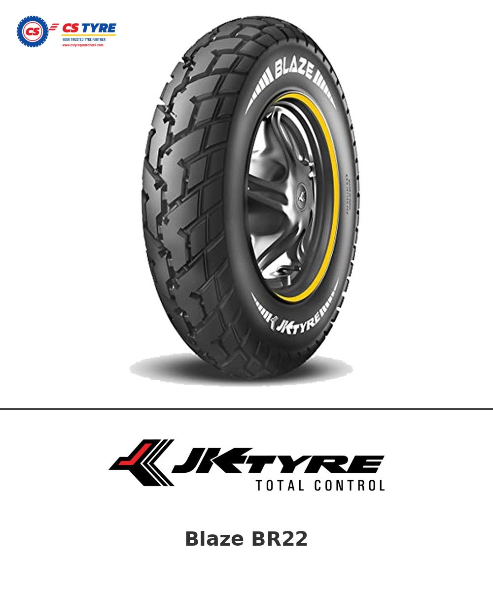 JK Blaze BR22 3.00-17 bike tyre with brand logo