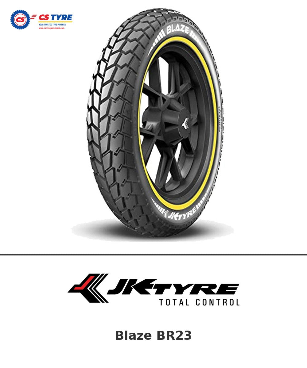 JK Blaze BR23 3.00-18 bike tyre with brand logo