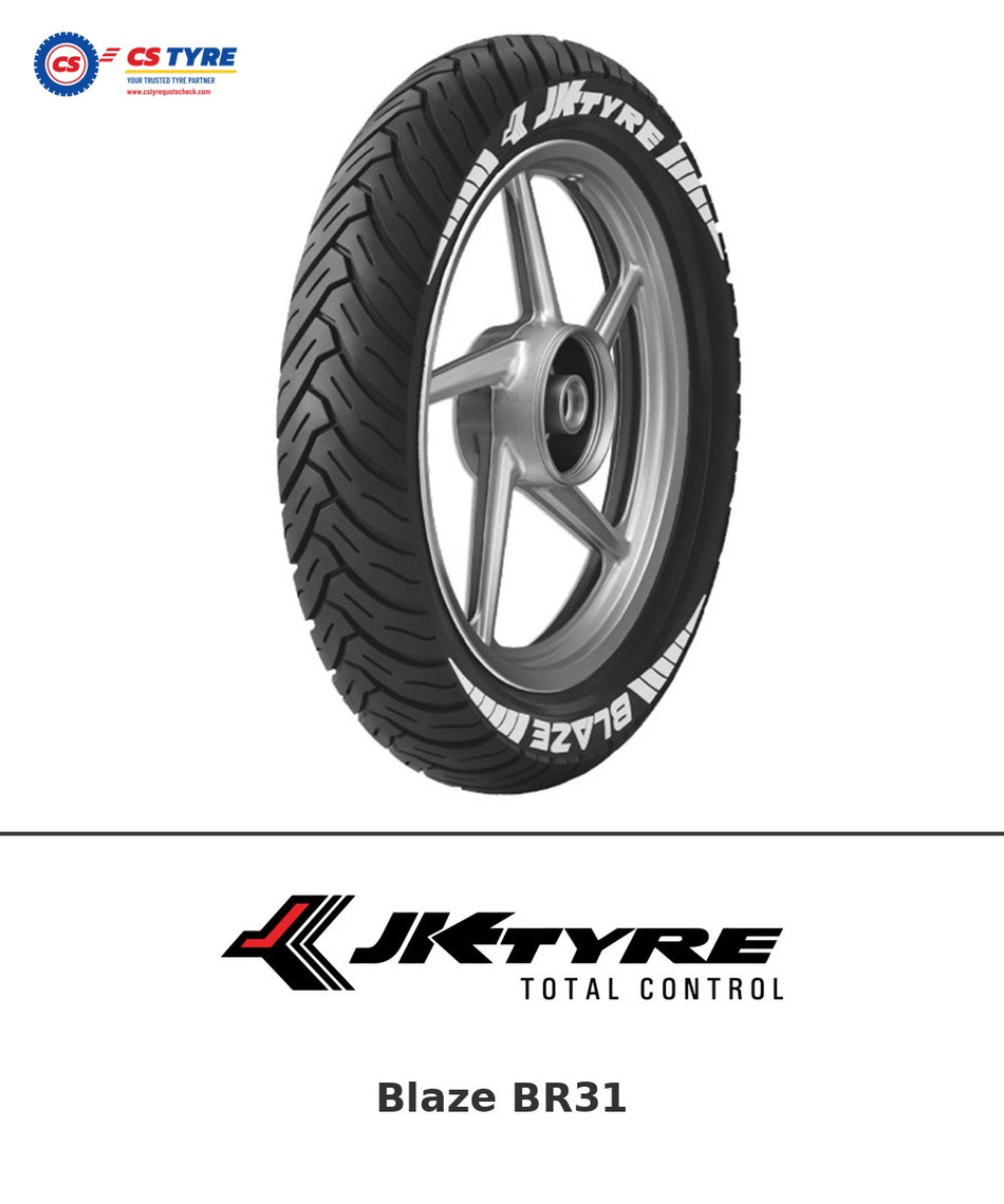 JK Blaze BR31 110/80-17 bike tyre with brand logo