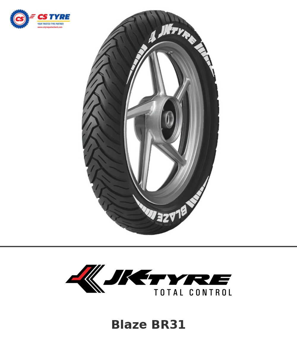 JK Blaze BR31 120/80-17 bike tyre with brand logo