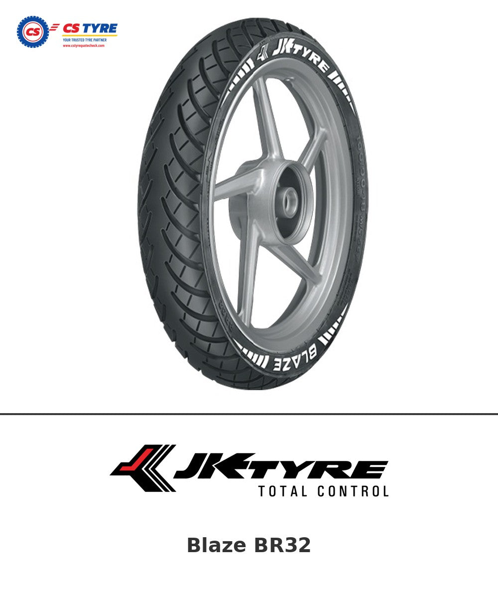 JK Blaze BR32 3.00-17 bike tyre with brand logo