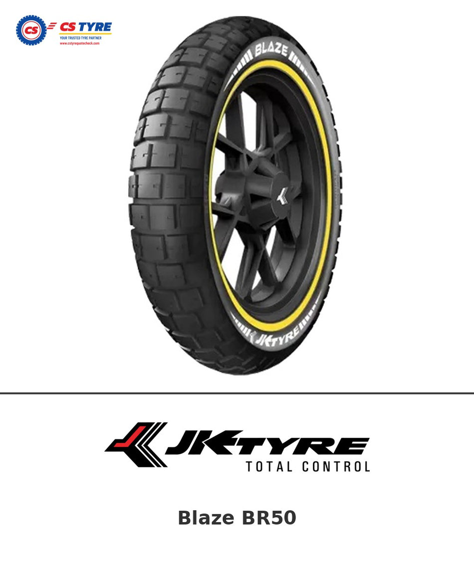 JK Blaze BR50 120/80-18 bike tyre with brand logo