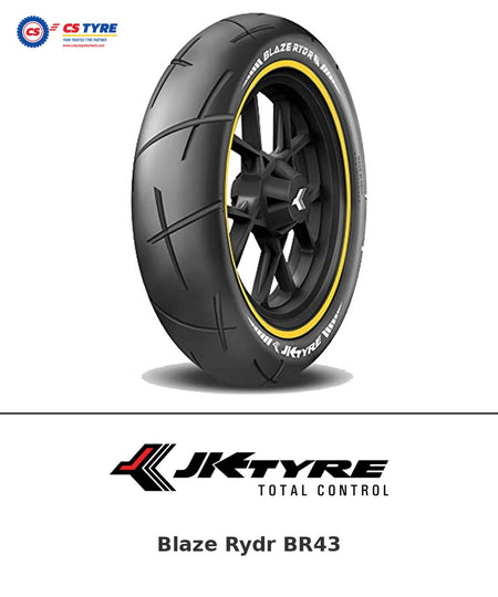 JK Blaze Rydr BR43 140/60-17 bike tyre with brand logo