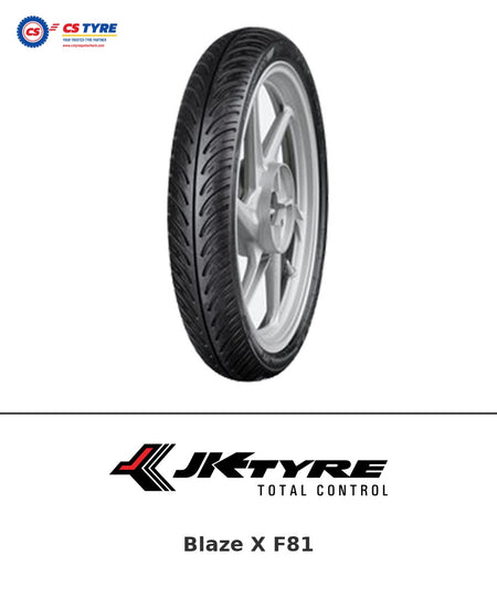 JK Blaze X F81 2.75-18 bike tyre with brand logo