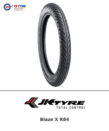 JK Blaze X R84 3.00-17 bike tyre with brand logo